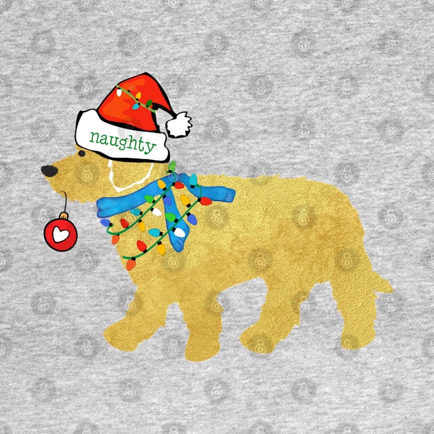 Christmas Goldendoodle Naughty Dog by EMR_Designs